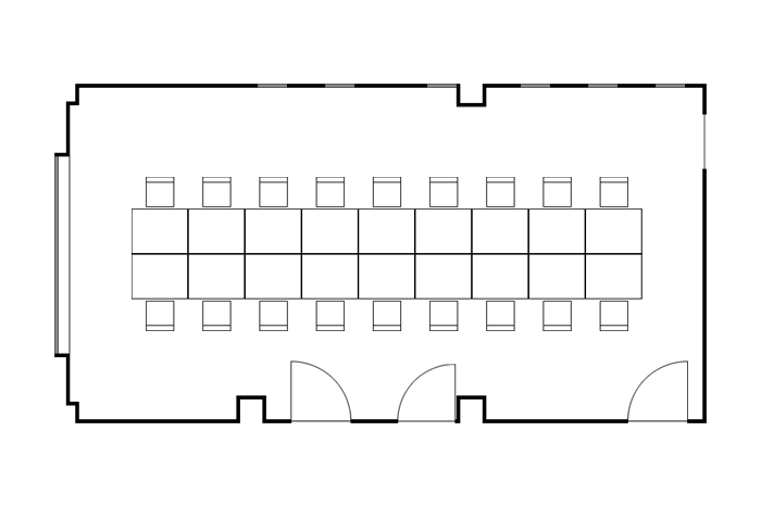 テーブル席