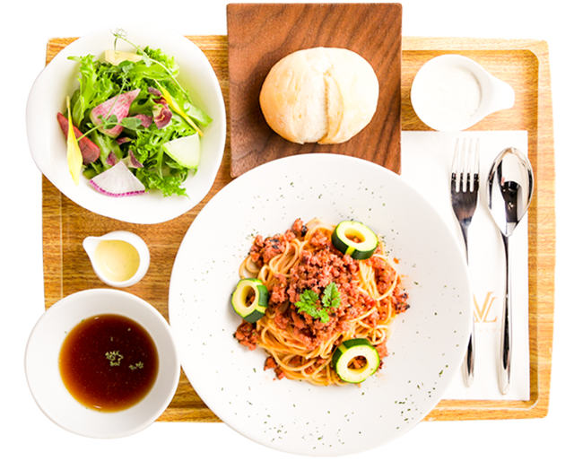 タコのトマトラグーソースパスタ