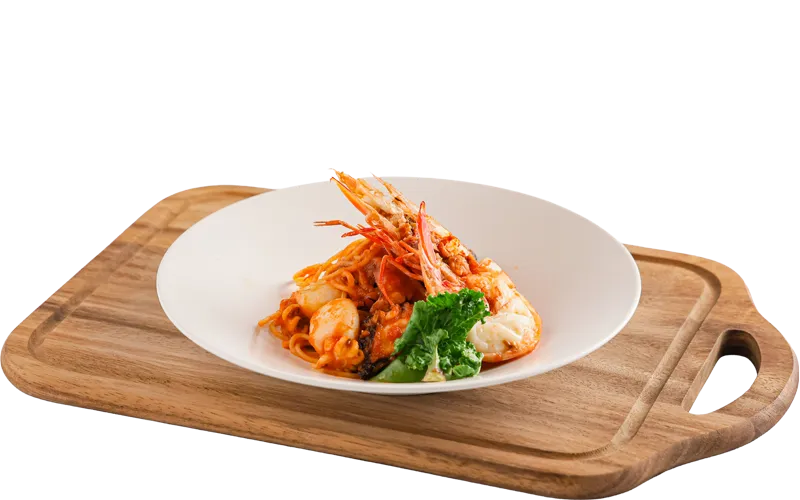 季節の野菜と魚介のペスカトーレ サラダビュッフェ付き