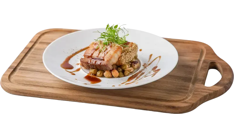 国産豚バラ肉のクロッカン仕立て