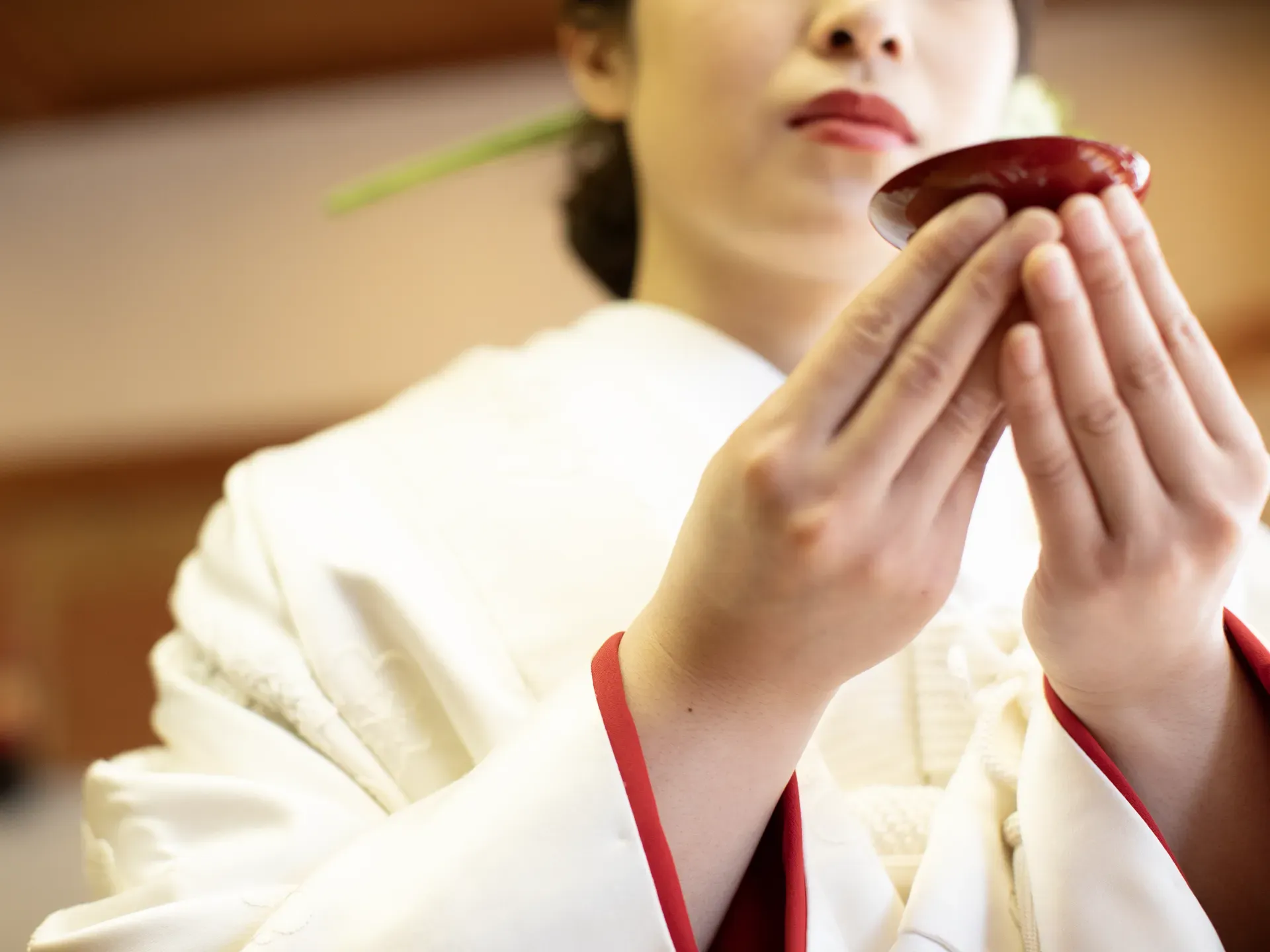 天照大神の祝福を受ける神前式場